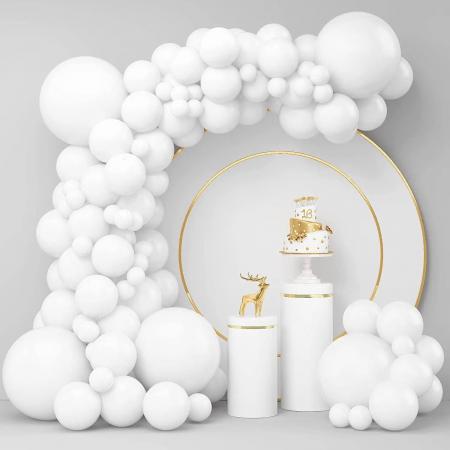 Decoration balloons - Set baloane ghirlanda 86 piese pastel alb