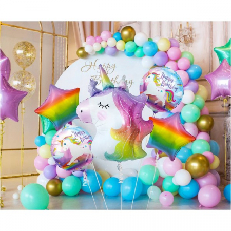 Set baloane din folie Unicorn, 5 piese, Multicolor [1]