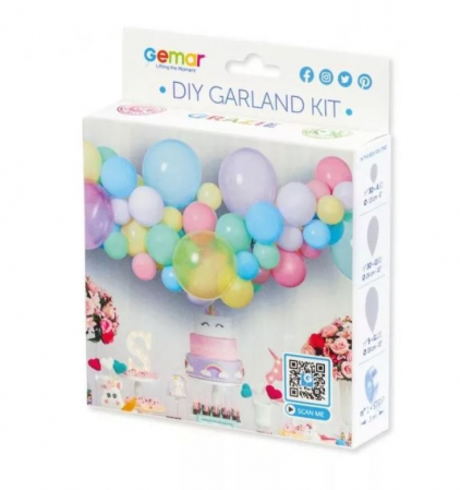 Set baloane ghirlanda Pastel 65 piese [1]
