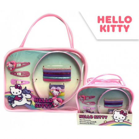 Accessories - Set accesorii de păr Hello Kitty, 14x10x4 cm, 20 piese