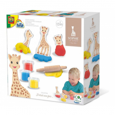 Jucării - Set de creativitate SES Creative Sophie cu girafe si animalute, 20x20cm, 12 + luni