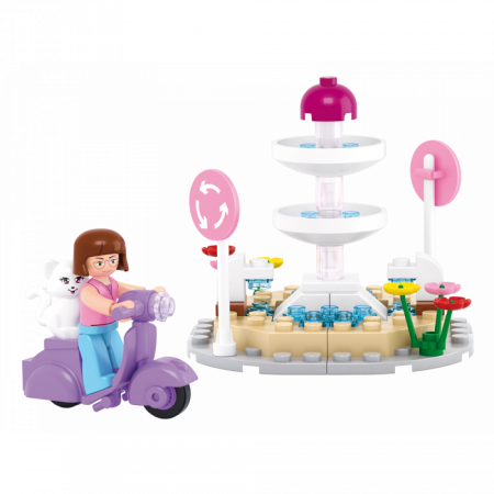 Set de Fântâni Sluban cu Blocuri de Construcție Cărămizi, multicolor, 6-12 ani [1]