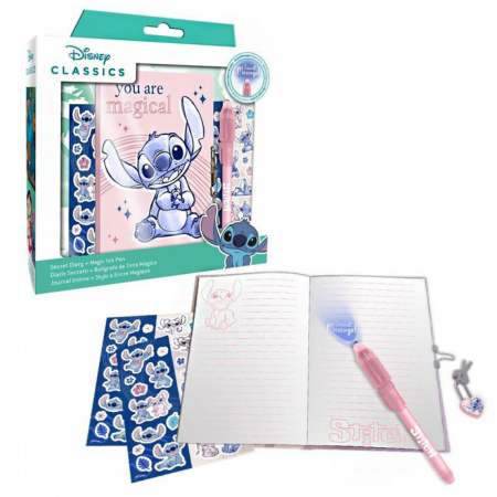 Școală si creativitate - Set Jurnal cu stilou Magic Disney Lilo și Stitch, 3+ani