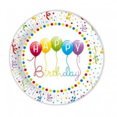Set vesela unica folosinta tematica Happy Birthday Streamers 36 Piese [2]