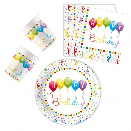 Decoration - Set vesela unica folosinta tematica Happy Birthday Streamers 36 Piese
