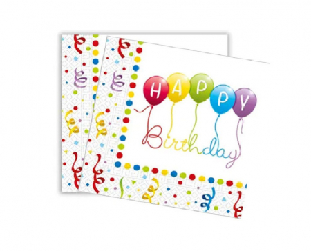 Set vesela unica folosinta tematica Happy Birthday Streamers 36 Piese [1]