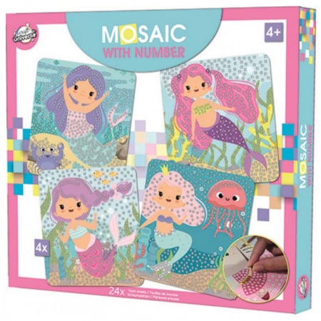 Colțul Artistic - Set creativ MOSAIC cu burete din spumă SIRENA