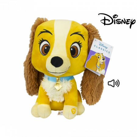 Plușuri - Animal de pluș Disney Classics Palz Plush Lady cu sunet 28 cm,3+ ani