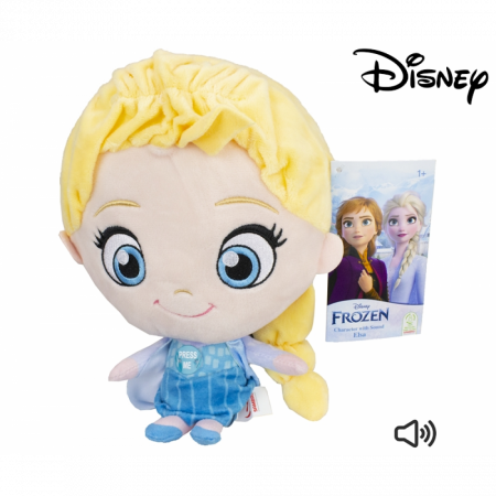 Plușuri - Animal de pluș Disney Frozen Palz Plush Elsa  cu sunet 25 cm,3+ ani