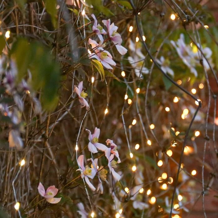 Instalatie Craciun Tip Turturi, IP44, 30 m, 858 Led-uri, Alb cald, 8 jocuri de lumini, 31 V, Interconectabila, Prelungitor 5 m inclus, Fir Cupru, Flippy, Interior/Exterior [5]