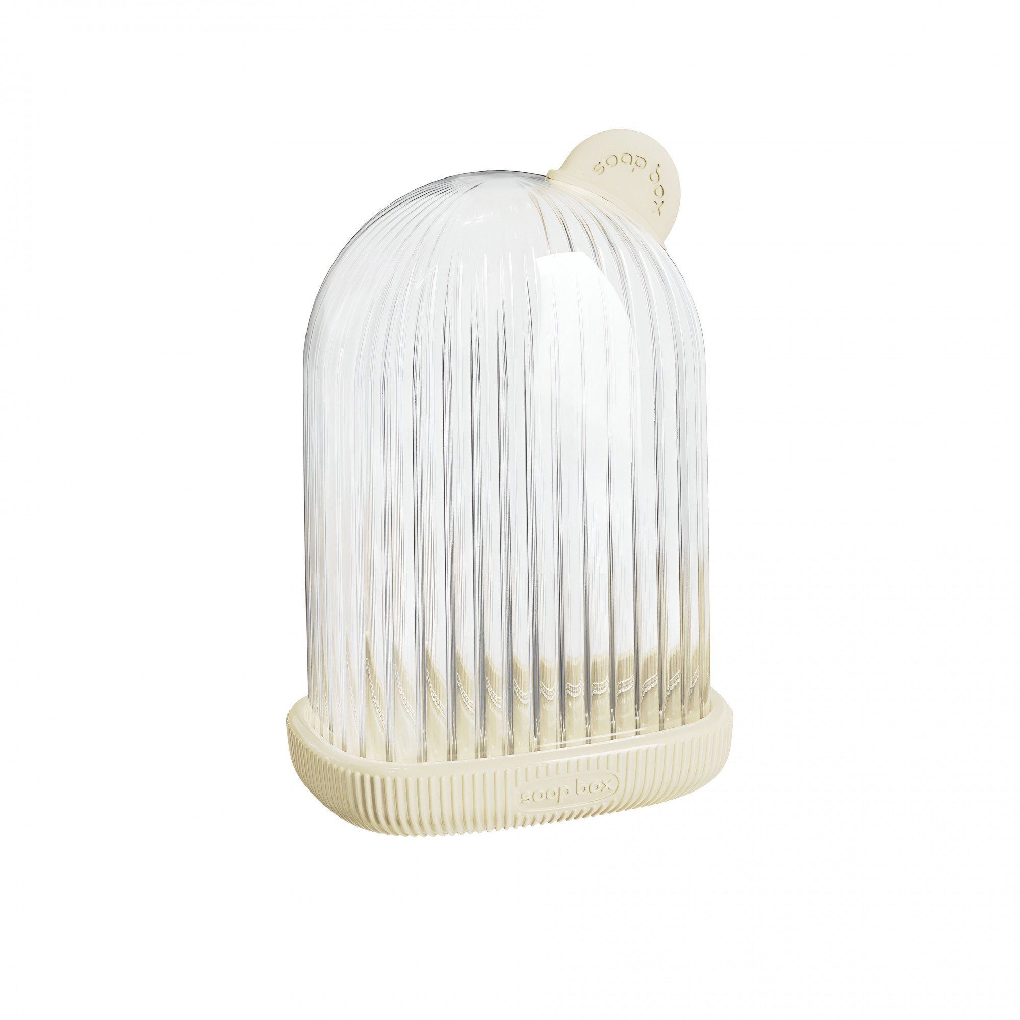 Sapuniera de Calatorie , Suport pentru Sapun cu Scurgere a Apei, Recipient cu Capac Depozitare, Savoniera pentru Baie, 12.6x6.1x8.4cm, Crem [4]