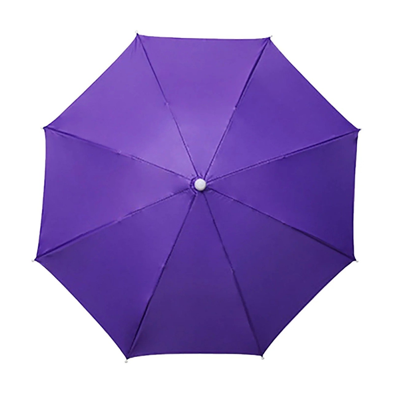 Umbrela de Cap , Diametru 69 cm, Snur Reglabil de Cap, Protectie UV/Ploaie, Mov [2]