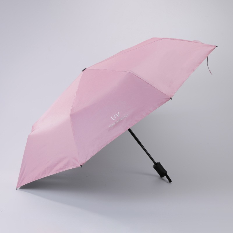 Umbrela , Protectie UV Soare, Protectie Ploaie, Pliabila, din Vinil si Otel, 96 x 67 cm, Roz [4]