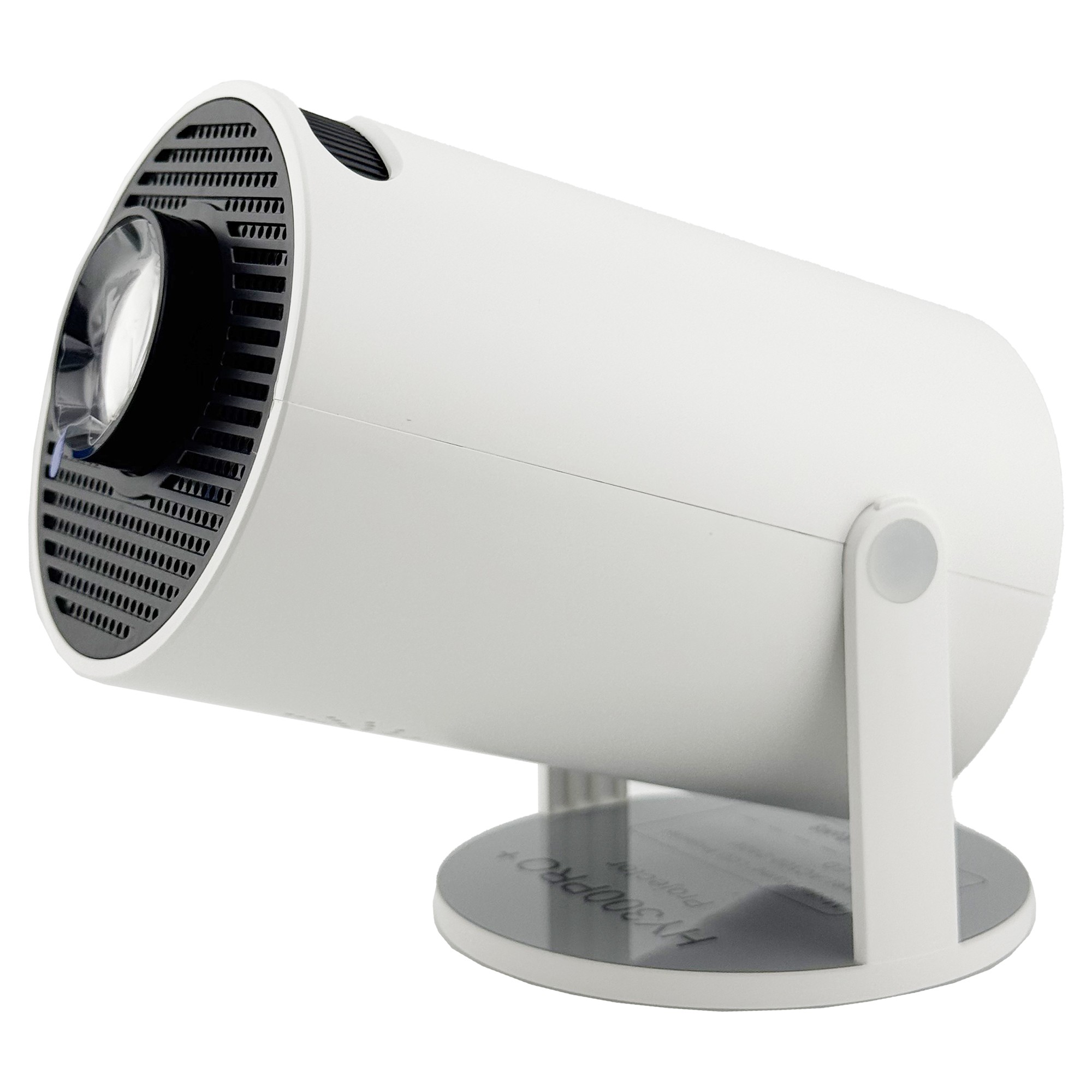 Videoproiectoare - Video Proiector Portabil cilindric HY300PRO+, Flippy, Inteligent, ULTRA HD 1920 x 1080, Wireless, Compatibil cu Android/iOS, 13 x 11 x 9 cm, Alb