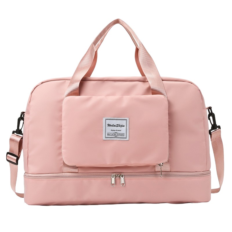 Articole si, Echipamente pentru Transport şi Ridicat - Geanta Pliabila , pentru Voiaj, Buzunare Multiple, de Mana, Impermeabila, Material Textil, Capacitate 8 Kg, Dimensiune Deschisa 42x28x10 cm, Roz