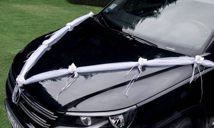 Accesorii decorative, PartyDeco, trandafiri, alb, 9cm, set 24 buc. [3]