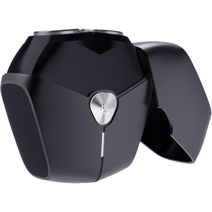 Aparat de Ras Portabil, Flippy, 8W, Autonomie 60 min, Incarcare Cablu Type C Inclus, Periuta de Curatare, Husa, Reincarcabil, 7.3x7.5x3.3 cm, Negru [1]