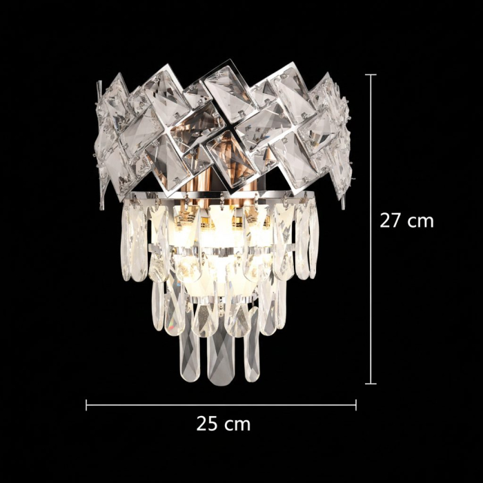 Aplica Cristal WINDSOR, 2x E14, Crom Lucios [19]