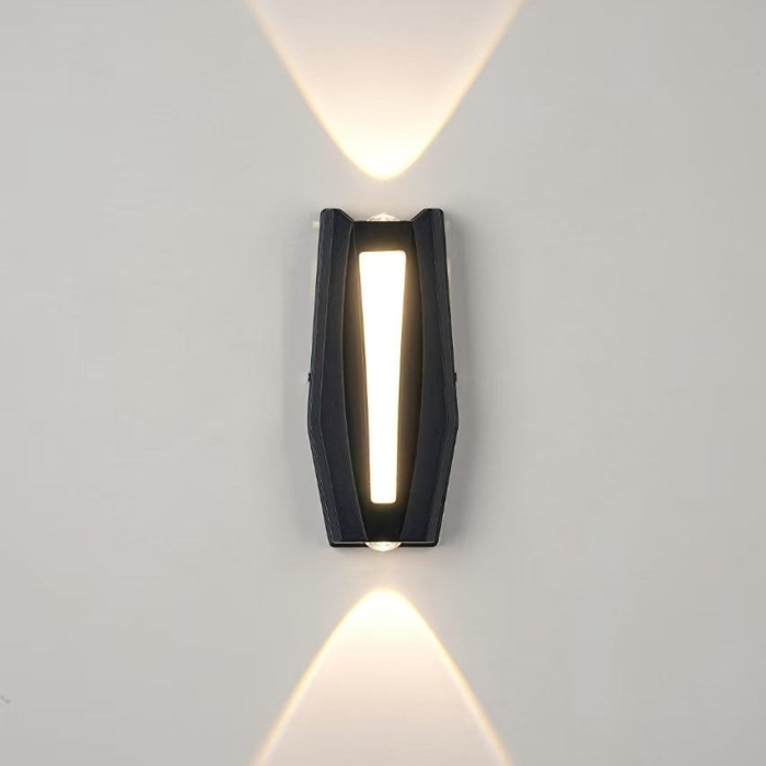 Aplica LED AX218 de Exterior si Interior, 2 Surse x 8W, Metalic, Negru, 3000K [5]