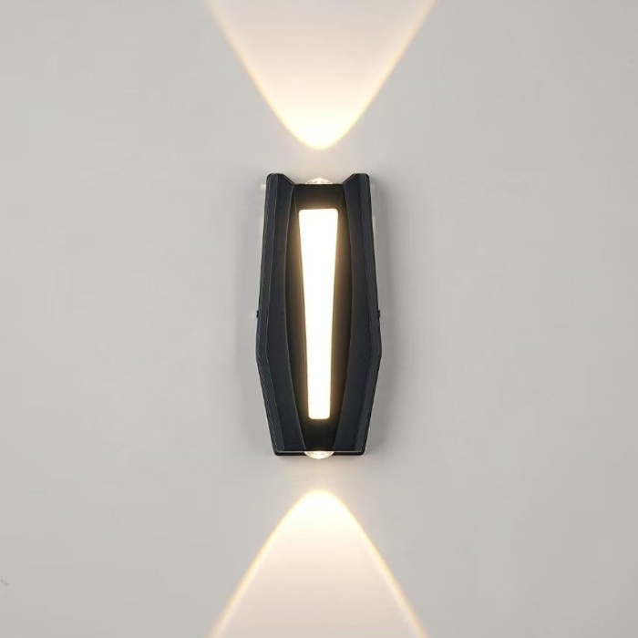Aplica LED AX218 de Exterior si Interior, 2 Surse x 8W, Metalic, Negru, 3000K [11]