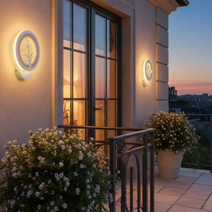 Aplica LED DAISY, 14W, Lumina Rece/Calda/Neutra, Alb cu Cristal [9]