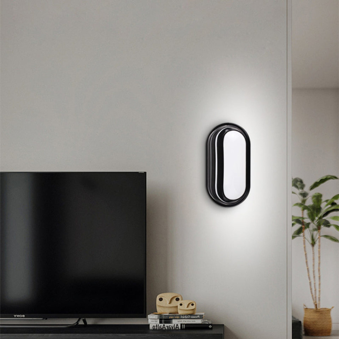 Aplica LED de Exterior AX322/270BK, Lumina Calda 3000k, IP65, Negru si Alb [2]