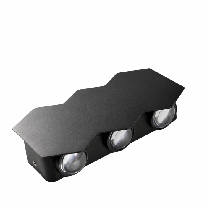 Aplica LED Exterior AX231, 12W, 6 Surse de lumina, Lumina Calda, Negru [8]