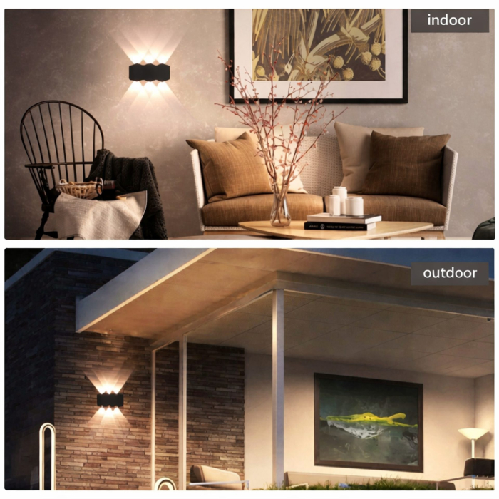 Aplica LED Exterior AX231, 12W, 6 Surse de lumina, Lumina Calda, Negru [6]