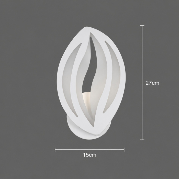 Aplica LED ORCHID 15W Petala Lumina Rece/Calda/Neutra Acril Metal Alb [4]