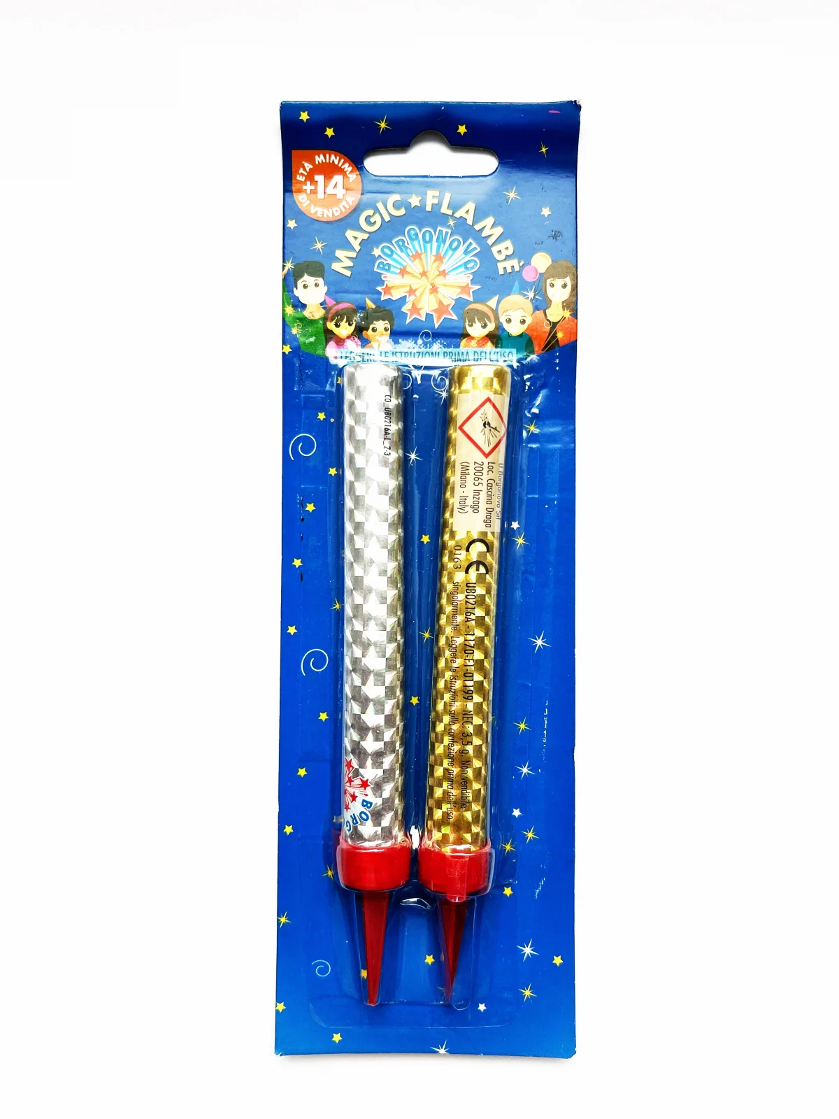 Artificii pentru Tort Aurii -Argintii - Set 2 buc 15 CM [2]
