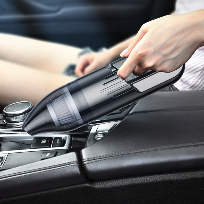 Aspirator Auto cu Incarcare Wireless, Flippy, Aspirator Vacuum pentru Masina Casa, cu dubla utilizare, Putere 120W, 30 x 7.5 x 7.5 cm, Negru [4]