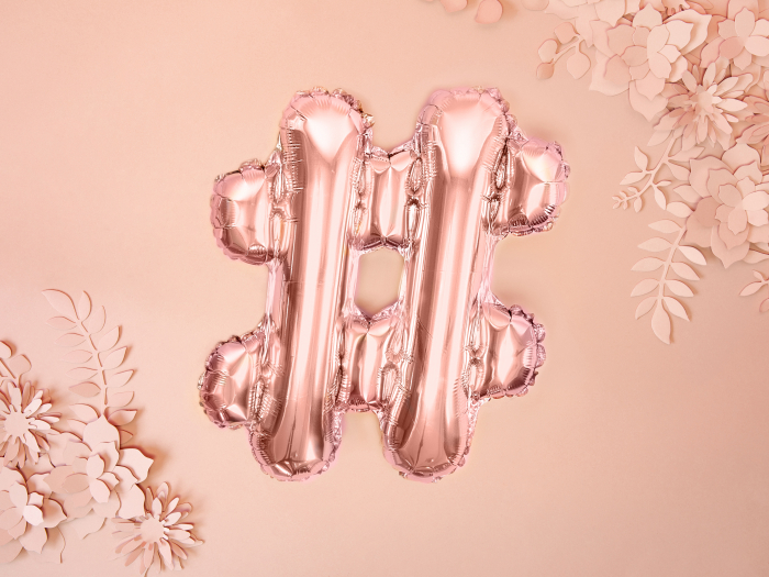 Balon folie #, 35cm, rose gold (1 buc.) [2]