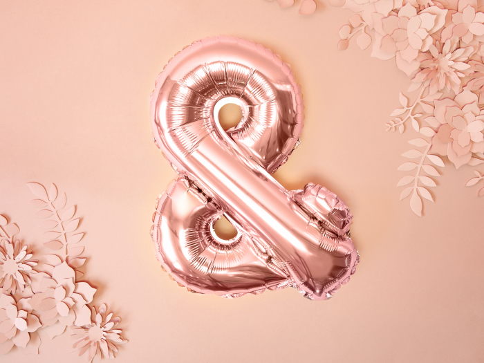 Balon folie &, 35cm, rose gold (1 buc.) [3]