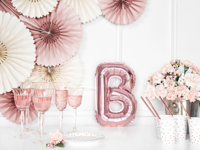 Balon folie Litera ''B'', 35cm, rose gold (1 buc.) [3]