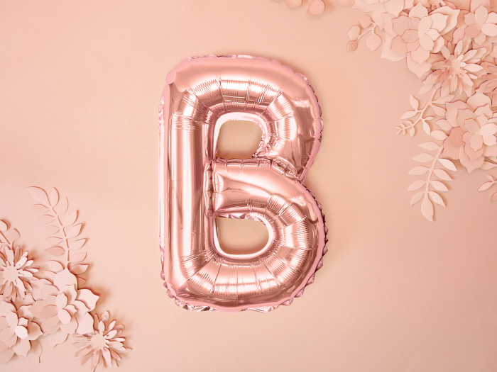 Balon folie Litera ''B'', 35cm, rose gold (1 buc.) [2]