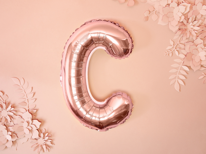 Balon folie Litera ''C'', 35cm, rose gold (1 buc.) [2]