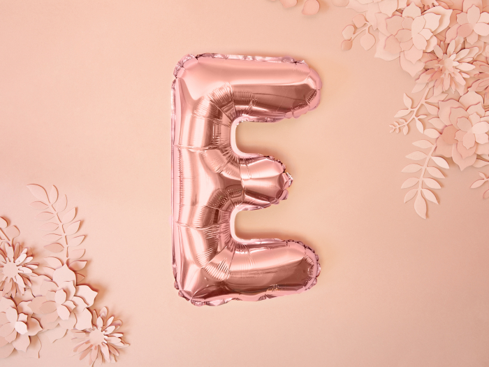 Balon folie Litera ''E'', 35cm, rose gold (1 buc.) [2]