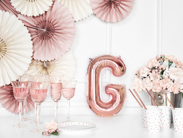 Balon folie Litera ''G'', 35cm, rose gold (1 buc.) [3]