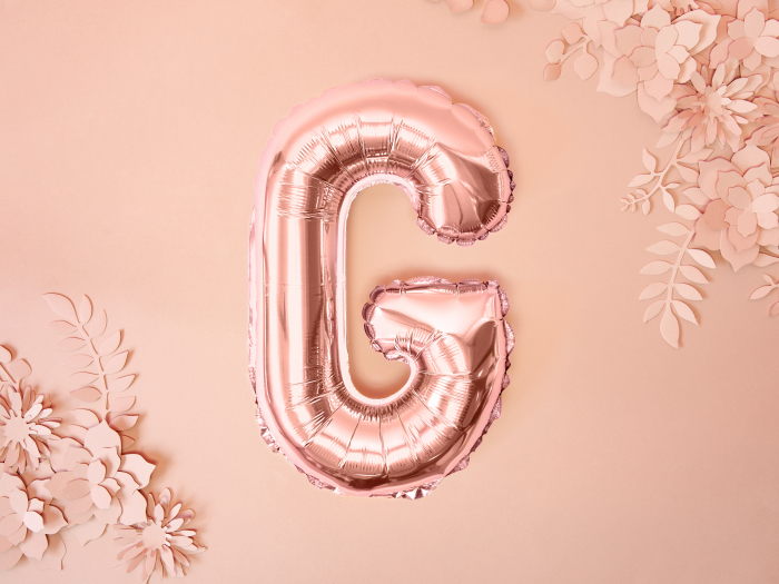 Balon folie Litera ''G'', 35cm, rose gold (1 buc.) [2]