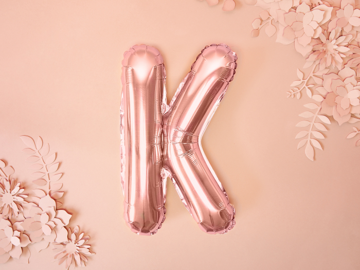 Balon folie Litera ''K'', 35cm, rose gold (1 buc.) [2]
