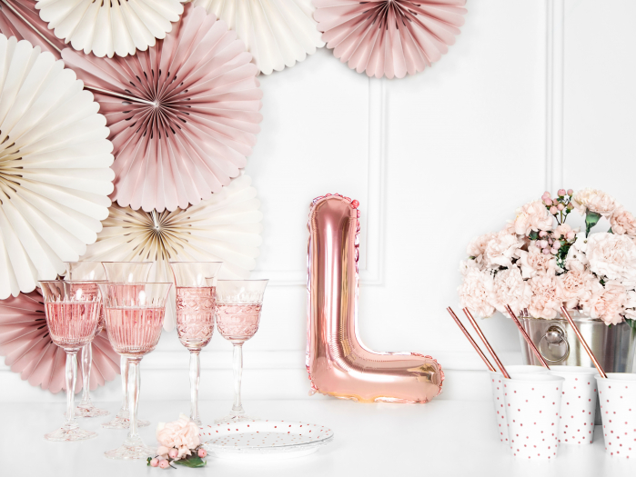 Balon folie Litera ''L'', 35cm, rose gold (1 buc.) [4]