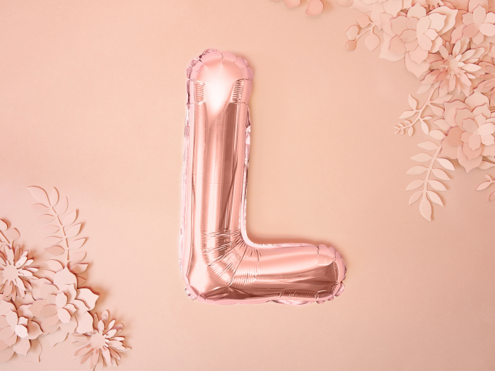 Balon folie Litera ''L'', 35cm, rose gold (1 buc.) [2]