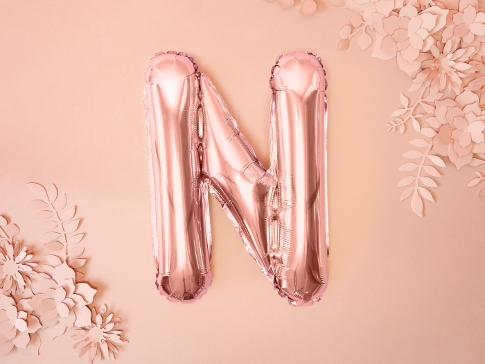 Balon folie Litera ''N'', 35cm, rose gold (1 buc.) [2]