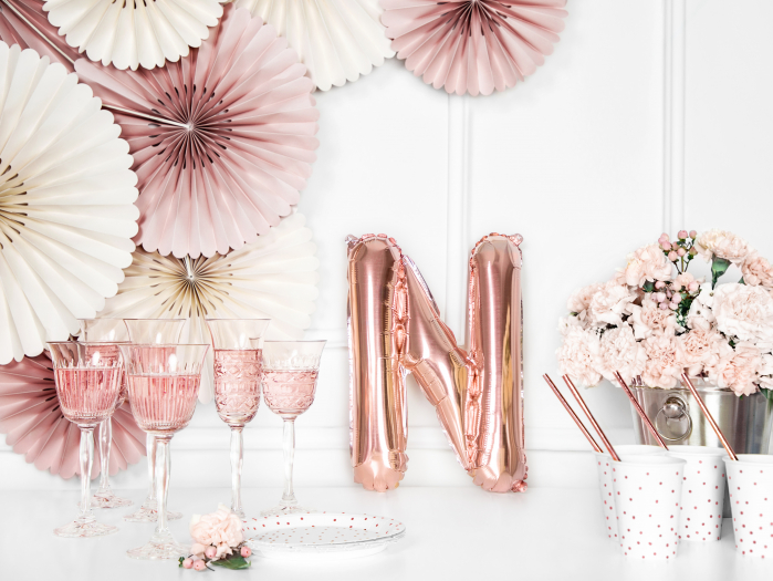 Balon folie Litera ''N'', 35cm, rose gold (1 buc.) [3]