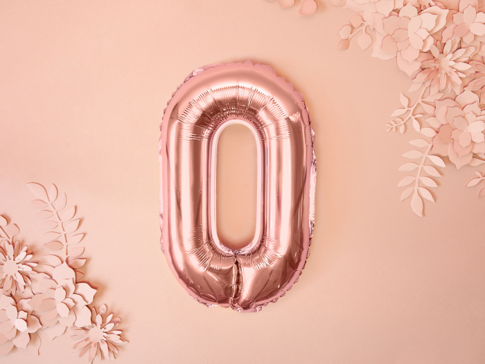 Balon folie Litera ''O'', 35cm, rose gold (1 buc.) [2]