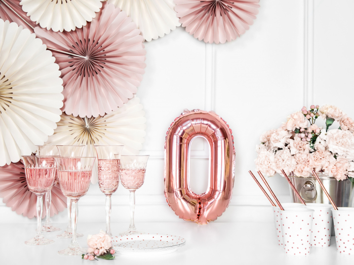 Balon folie Litera ''O'', 35cm, rose gold (1 buc.) [3]