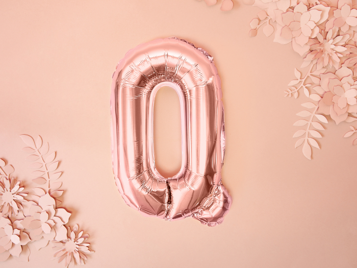 Balon folie Litera ''Q'', 35cm, rose gold (1 buc.) [2]