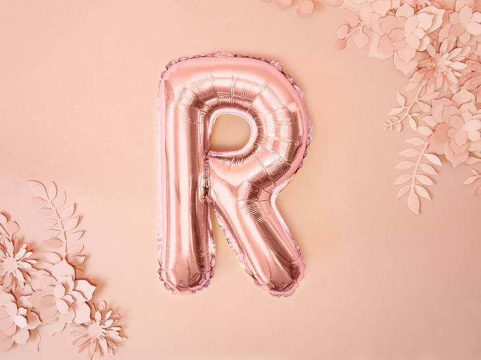 Balon folie Litera ''R'', 35cm, rose gold (1 buc.) [2]