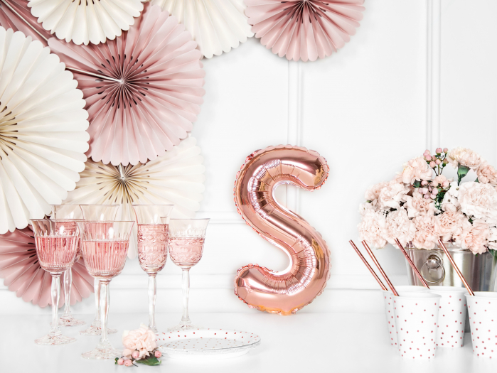 Balon folie Litera ''S'', 35cm, rose gold (1 buc.) [3]