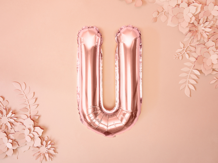 Balon folie Litera ''U'', 35cm, rose gold (1 buc.) [2]